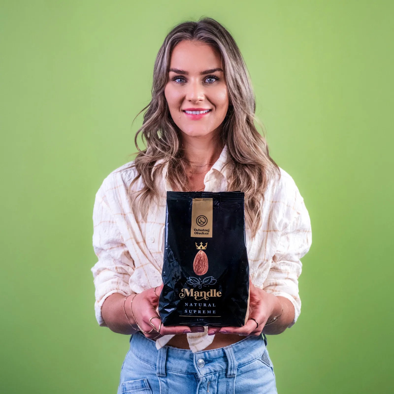  Mandle natural Carmel Supreme 23-25 velké