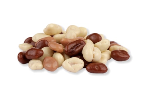 Levně Ochutnej Ořech Arašídy TŘÍBAREVNÉ (jogurt, karamel, mléčná čoko)
