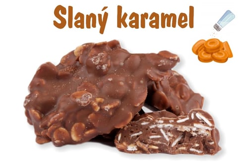 Levně Ochutnej Ořech Hrudky SLANÝ KARAMEL v mléčné čokoládě
