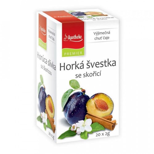 Levně Apotheke Premiere Horká švestka se skořicí 20 sáčků