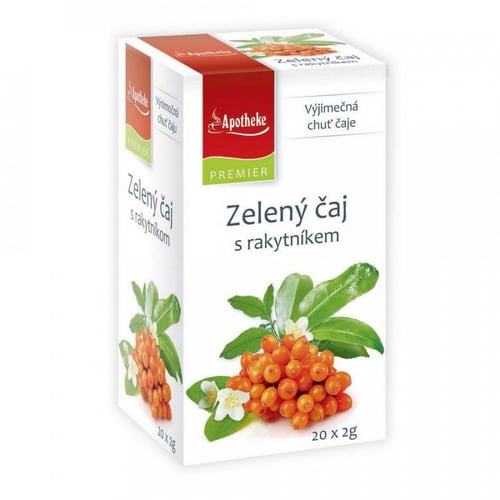Levně Apotheke Zelený čaj s rakytníkem 20 sáčků