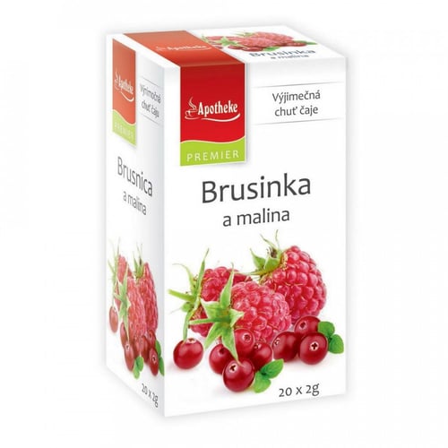 Levně Apotheke Čaj Brusinka a malina 20 sáčků