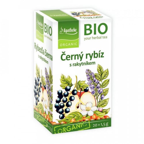 Levně Apotheke Čaj Černý rybíz s rakytníkem BIO 20 sáčků