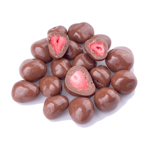 Levně Ochutnej Ořech Lyofilizované jahody v mléčné čokoládě 1 kg