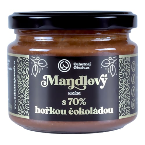 Levně Ochutnej Ořech Mandlové máslo s 70% hořkou čokoládou 300g