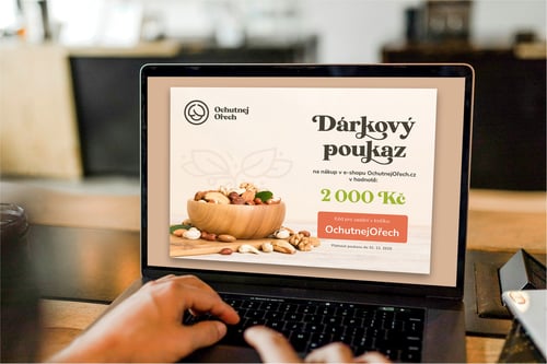Ochutnej Ořech Digitální dárkový poukaz  (okamžitě e-mailem) 500 Kč