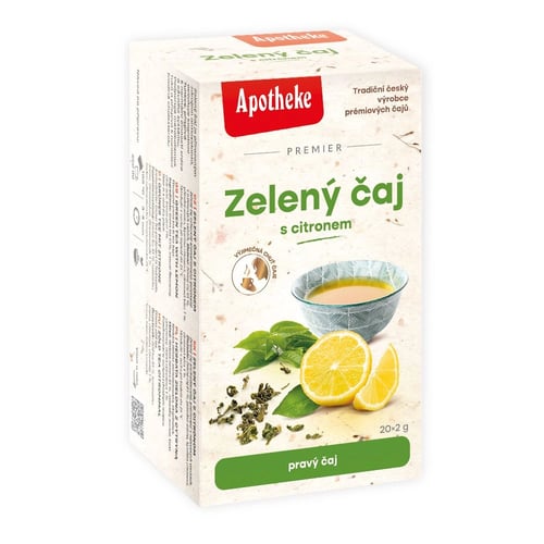 Levně Apotheke Zelený čaj s citronem 20 sáčků