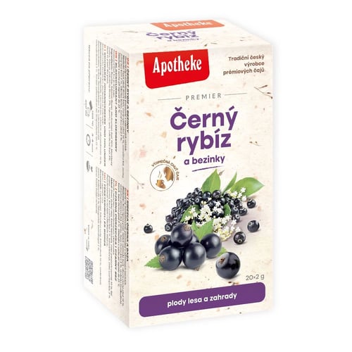 Levně Apotheke Čaj Černý rybíz a bezinky 20 sáčků
