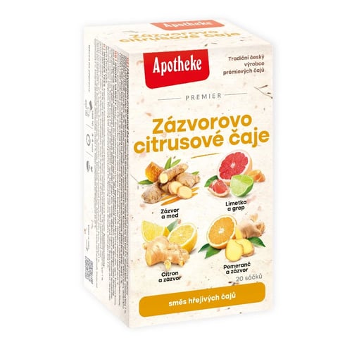 Levně Apotheke Zázvorovo-citrusové čaje 4v1 20 sáčků