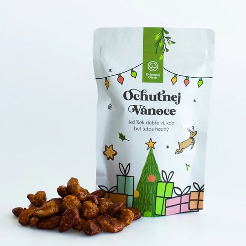 Levně Ochutnej Ořech Ochutnej Vánoce - karamelovo-skořicový mix kešu a mandlí