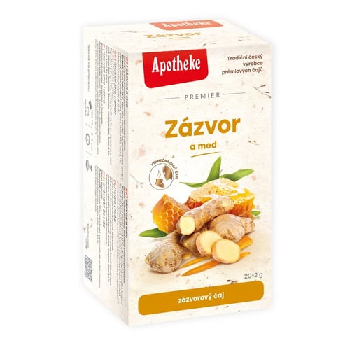 Levně Apotheke Premiere Zázvor a med 20 sáčků