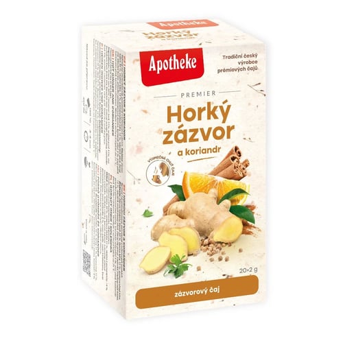 Levně Apotheke Premier Čaj Horký zázvor a koriandr 20 sáčků